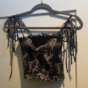 Stylish Black and Cream Women's Top